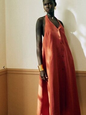 Sezane Vimala Dress Chestnut - Size 40